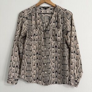 Express -‎ Snakeprint Button Down Blouse